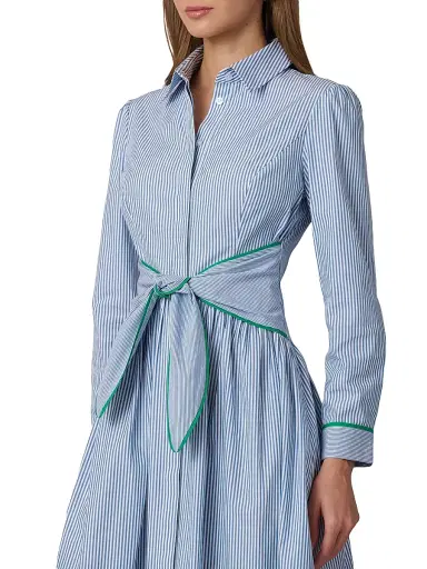 Shoshanna Women's Clarice Cotton Midi-Shirtdress | Thumbnail 4