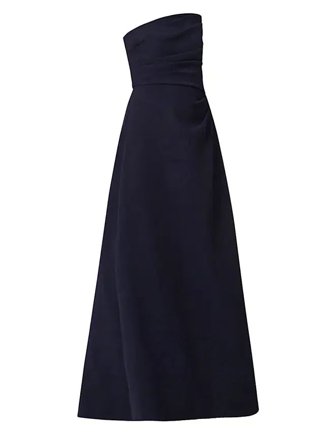 Women's Dory Asymmetric Strapless Gown - Navy Women's Dory Asymmetric Strapless Gown - Navy