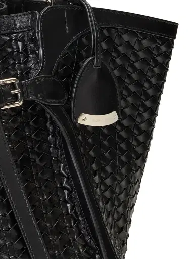 Ralph Lauren Collection Women's The Ralph Woven Leather Tote Bag - Black | Thumbnail 8