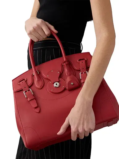 Ralph Lauren Collection Women's Ricky 33 Soft Leather Top Handle Bag - Hot Pepper | Thumbnail 2 Ralph Lauren Collection Women's Ricky 33 Soft Leather Top Handle Bag - Hot Pepper | Thumbnail 2