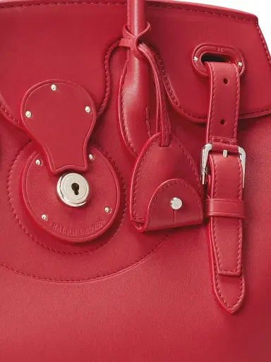 Ralph Lauren Collection Women's Ricky 33 Soft Leather Top Handle Bag - Hot Pepper | Thumbnail 8 Ralph Lauren Collection Women's Ricky 33 Soft Leather Top Handle Bag - Hot Pepper | Thumbnail 8