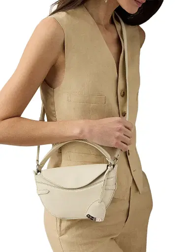 Ralph Lauren Collection Women's The Ralph Mini Leather Crossbody Bag - Lux Cream | Thumbnail 4 Ralph Lauren Collection Women's The Ralph Mini Leather Crossbody Bag - Lux Cream | Thumbnail 4