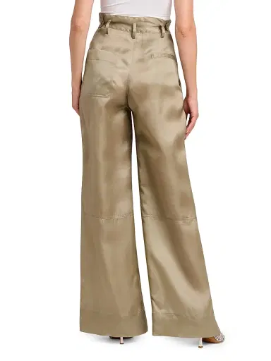 Alberta Ferretti Women's Pleated Silk Wide-Leg Pants | Thumbnail 5 Alberta Ferretti Women's Pleated Silk Wide-Leg Pants | Thumbnail 5