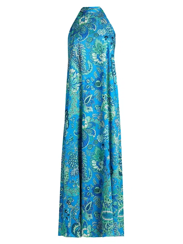 Ungaro Women's Sabine Paisley Embellished Maxi Dress - Azure Multi