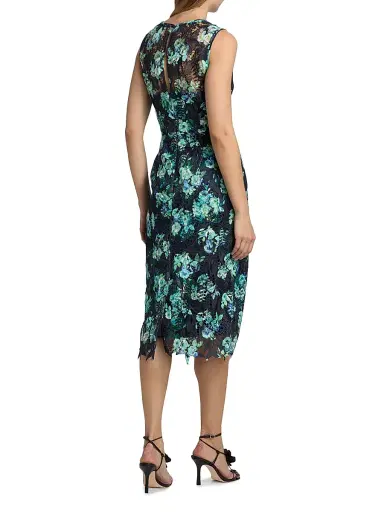 Ungaro Women's Palmer Floral Lace Midi-Dress - Navy Multi - Size 12 | Thumbnail 5 Ungaro Women's Palmer Floral Lace Midi-Dress - Navy Multi - Size 12 | Thumbnail 5