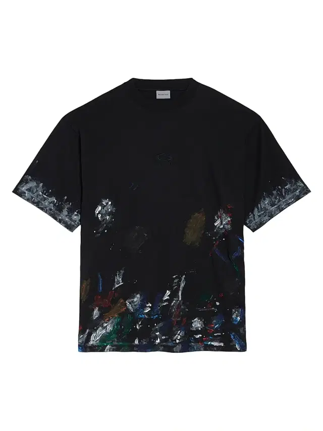 Balenciaga Men's Painter's Shirt Medium Fit T-Shirt - Black