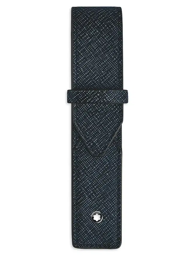 Montblanc Sartorial Leather 2-Pen Pouch - Blue