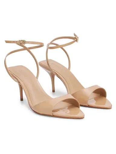 Schutz Women's Elodie 75MM Patent Leather Sandals - Honey Beige | Thumbnail 2 Schutz Women's Elodie 75MM Patent Leather Sandals - Honey Beige | Thumbnail 2