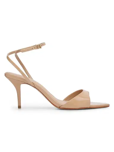 Schutz Women's Elodie 75MM Patent Leather Sandals - Honey Beige | Thumbnail 1 Schutz Women's Elodie 75MM Patent Leather Sandals - Honey Beige | Thumbnail 1