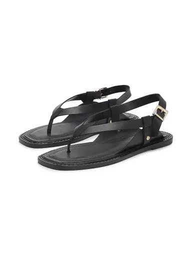 Schutz Women's Lorraine 25MM Leather Sandals - Black | Thumbnail 2 Schutz Women's Lorraine 25MM Leather Sandals - Black | Thumbnail 2