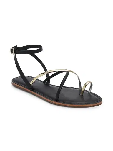 Schutz Women's Valeria Leather Sandals - Black | Thumbnail 2