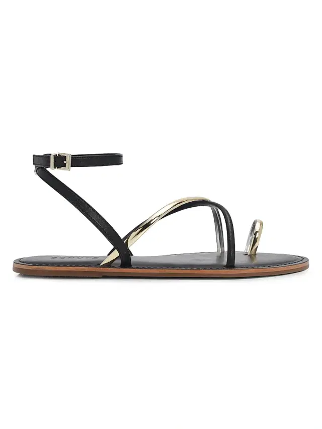 Schutz Women's Valeria Leather Sandals - Black