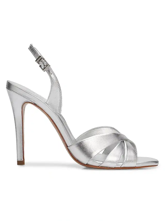 Schutz Women's Keefa 0MM Leather Sandals - Silver