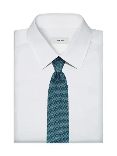 Ferragamo Men's Bingo Gancini Silk Tie | Thumbnail 2 Ferragamo Men's Bingo Gancini Silk Tie | Thumbnail 2
