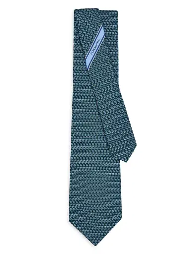Ferragamo Men's Bingo Gancini Silk Tie | Thumbnail 3 Ferragamo Men's Bingo Gancini Silk Tie | Thumbnail 3