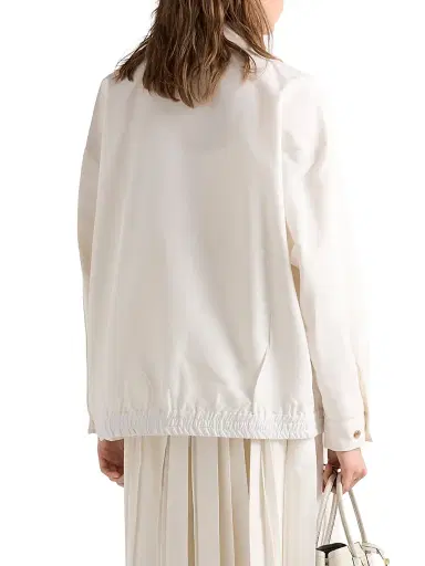 Prada Women's Silk Faille Blouson Jacket | Thumbnail 4