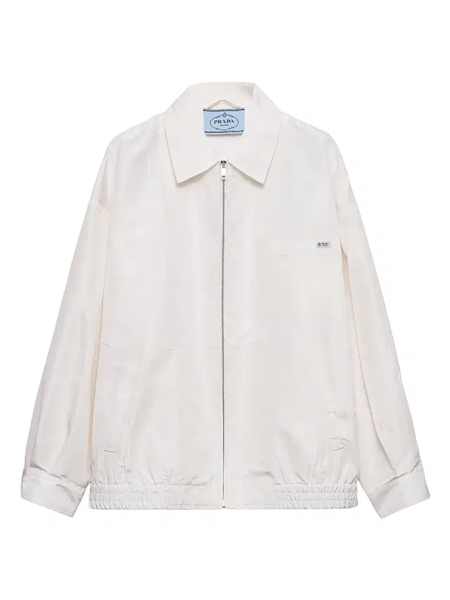 Women's Silk Faille Blouson Jacket - White