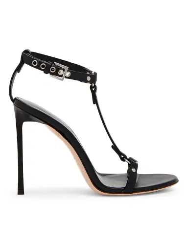 Tom Ford Women's 105MM Leather T-Strap Sandals - Black - Size 11.5 | Thumbnail 1 Tom Ford Women's 105MM Leather T-Strap Sandals - Black - Size 11.5 | Thumbnail 1