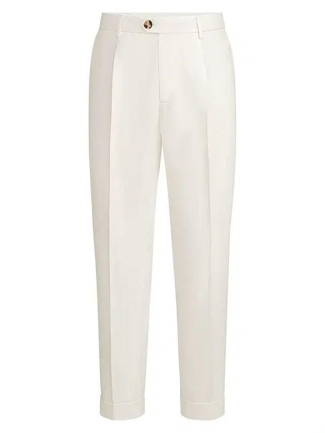 Men's Garment Dyed Trousers in Twisted Cotton Gabardine