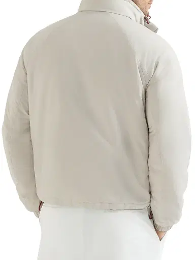 Brunello Cucinelli Men's Lightweight Nylon Outerwear Jacket with Packable Hood - Panama - Size 50 | Thumbnail 3