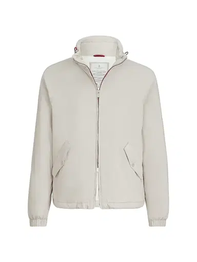 Brunello Cucinelli Men's Lightweight Nylon Outerwear Jacket with Packable Hood - Panama - Size 50 | Thumbnail 1