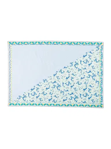 Prada Women's Printed Cotton Pareo - Blue | Thumbnail 2