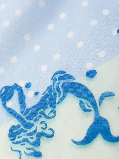 Prada Women's Printed Cotton Pareo - Blue | Thumbnail 3