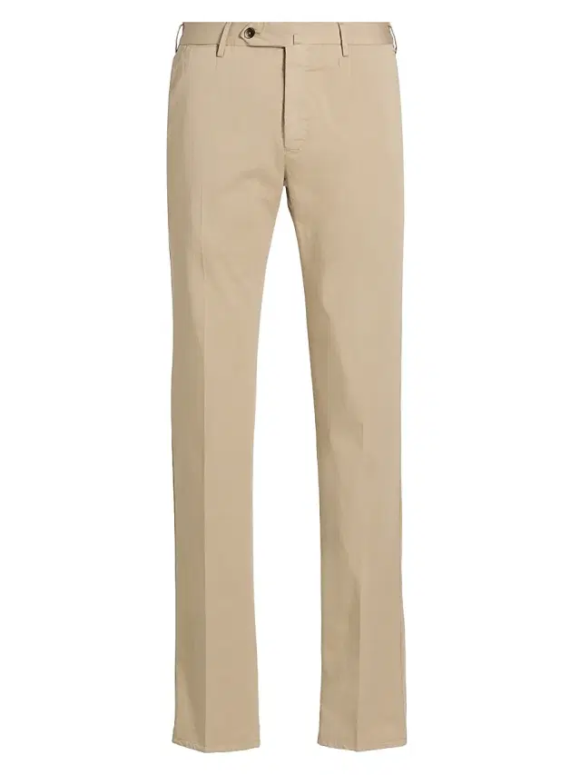 Men's Garment-Dyed Stretch Cotton-Silk Chino Pants - Canapa