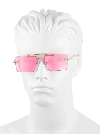 Versace Men's Medusa 63MM Rectangular Sunglasses - Gold | Thumbnail 4 Versace Men's Medusa 63MM Rectangular Sunglasses - Gold | Thumbnail 4