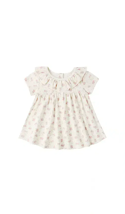 Ruffle Collar Jersey Dress