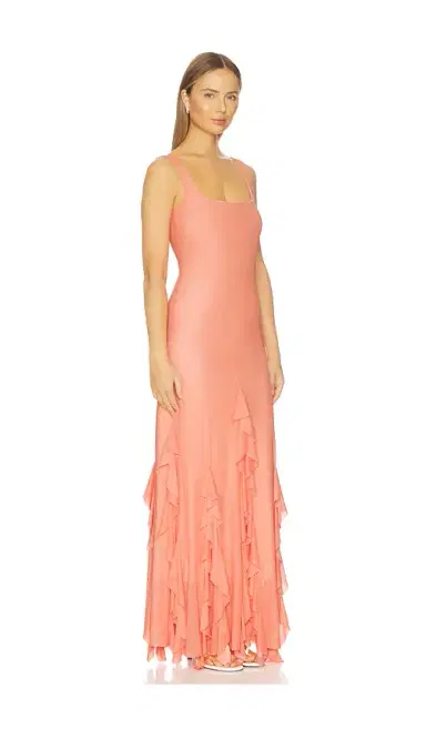 Especia Radiant Peach Long Dress | Thumbnail 2