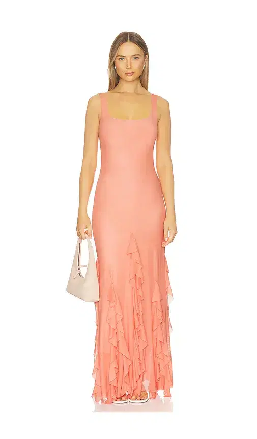 Especia Radiant Peach Long Dress