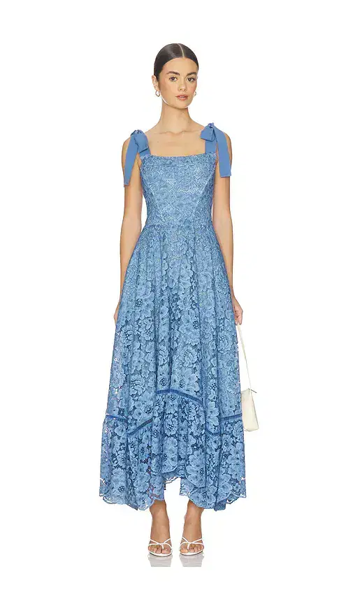 Alice + Olivia Rosalee Lace Bustier Maxi Dress