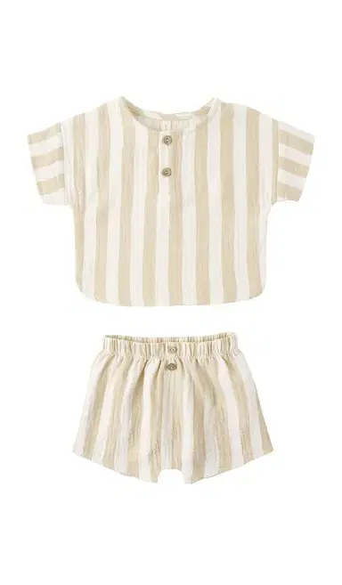 QUINCY MAE Woven Boxy Top & Short Set | Thumbnail 1