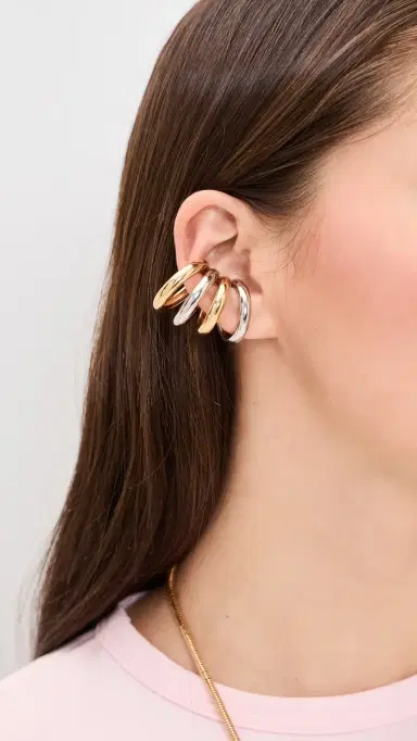 Rabanne Mixed Punk Ear Cuff Gold/Silver | Thumbnail 3 Rabanne Mixed Punk Ear Cuff Gold/Silver | Thumbnail 3