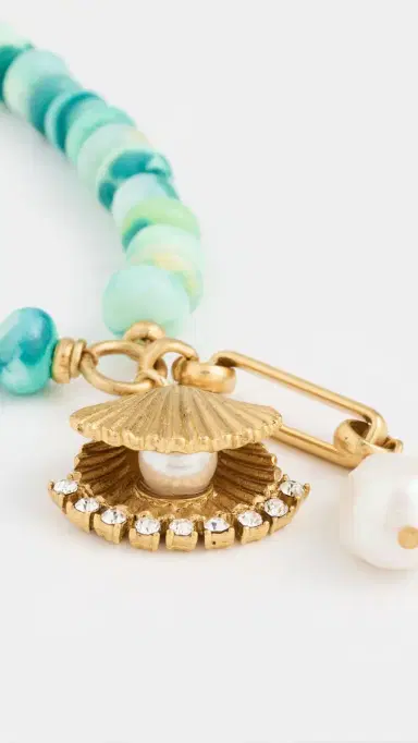Elizabeth Cole Shellica Necklace Turquoise One Size | Thumbnail 5