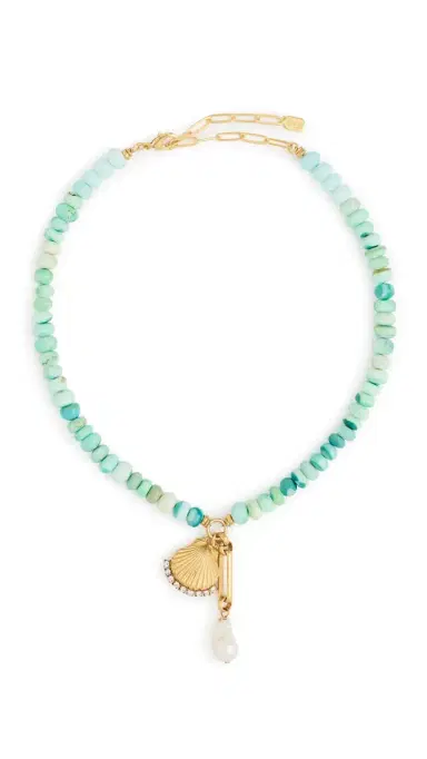 Elizabeth Cole Shellica Necklace Turquoise One Size | Thumbnail 6