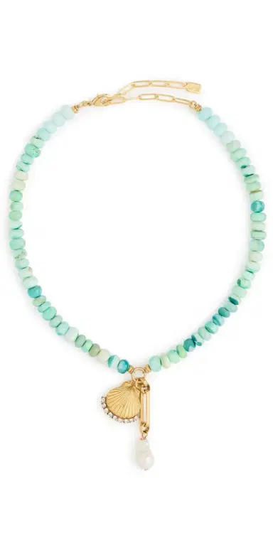 Elizabeth Cole Shellica Necklace Turquoise One Size | Thumbnail 1