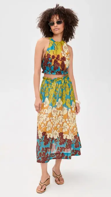 ALÉMAIS Splice Midi Skirt Multi | Thumbnail 5