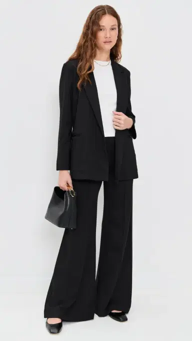 Ripley Rader Ponte Knit Wide Leg Pant Black M | Thumbnail 5