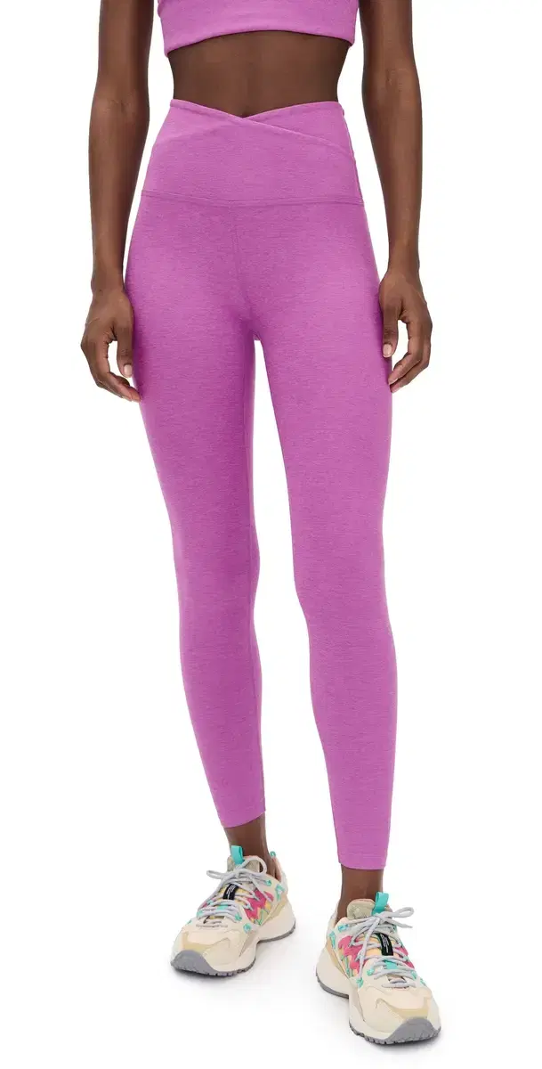 Beyond Yoga Spacedye At Your eisure Midi 7/8 eggings Fun Fuchsia Heather