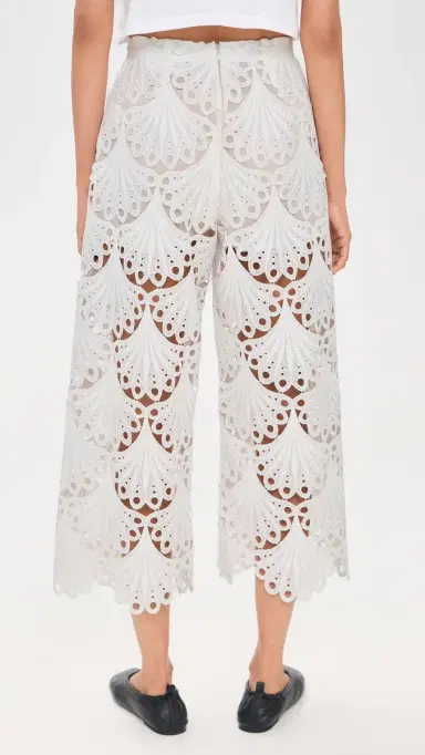 MEIMEIJ Scalloped Eyelet Lace Pants Latte 40 | Thumbnail 3