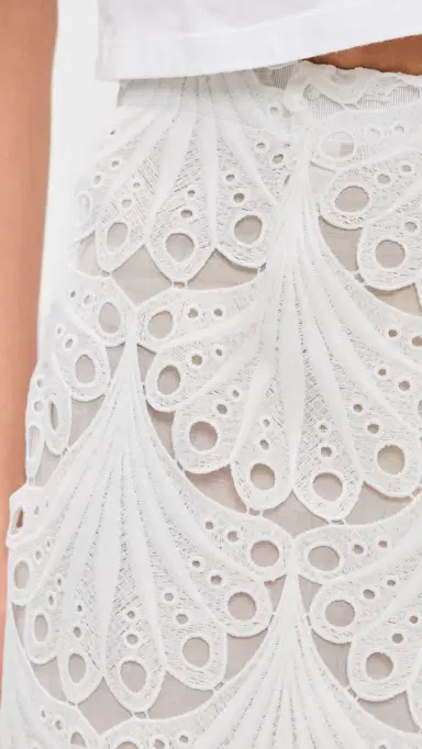 MEIMEIJ Scalloped Eyelet Lace Pants Latte 40 | Thumbnail 6