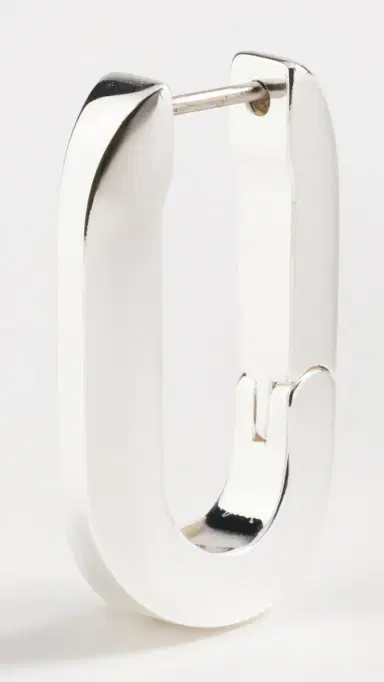 Jenny Bird U-Link Hoop Earrings Platinum One Size | Thumbnail 4