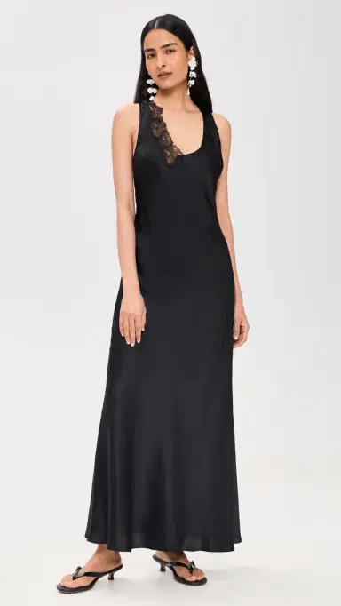 SIR. Montparnasse Silk Gown Black | Thumbnail 2