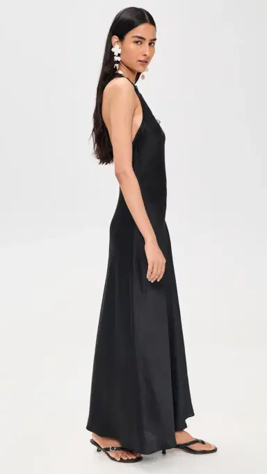 SIR. Montparnasse Silk Gown Black | Thumbnail 5