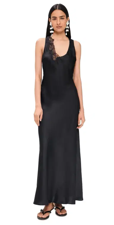 SIR. Montparnasse Silk Gown Black | Thumbnail 1