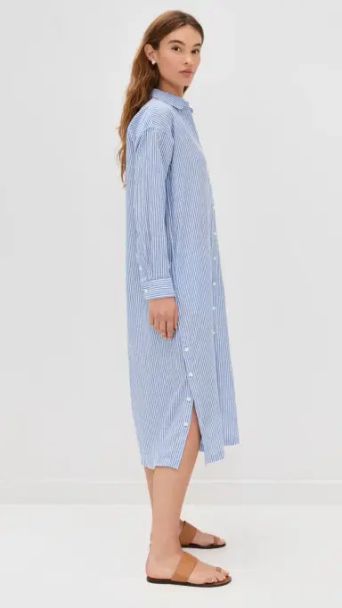 Alex Mill Kerry Shirtdress In Seersucker Stripe Blue/White | Thumbnail 4