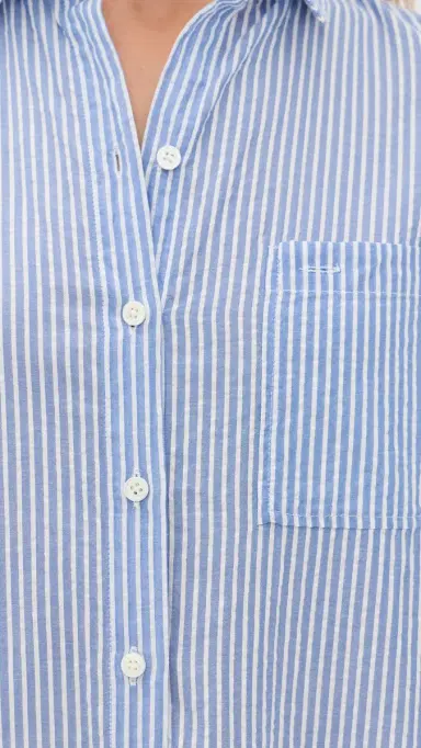 Alex Mill Kerry Shirtdress In Seersucker Stripe Blue/White | Thumbnail 6