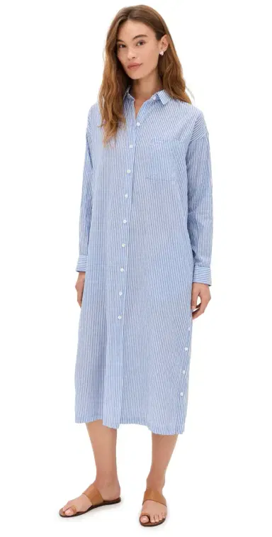 Alex Mill Kerry Shirtdress In Seersucker Stripe Blue/White | Thumbnail 1